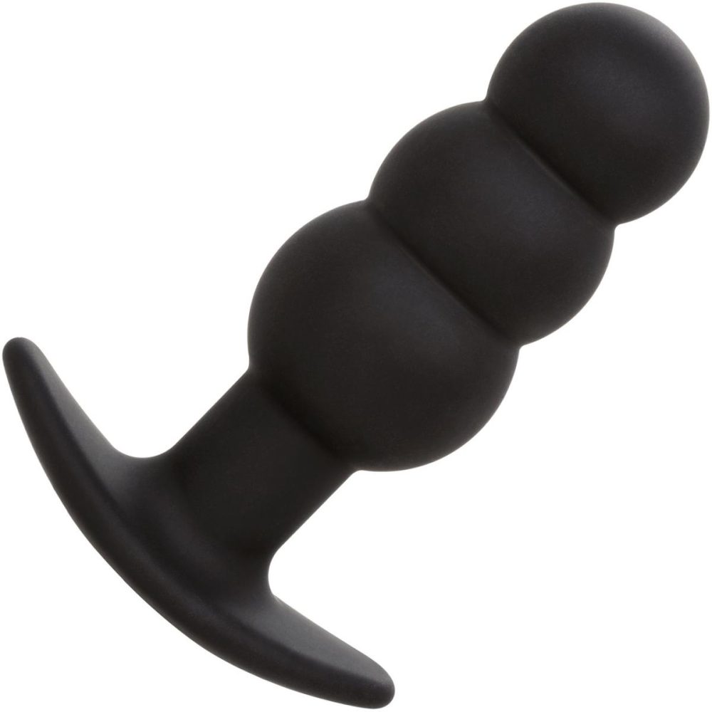 Vibrating Butt Plugs & Probes | Rock Bottom Beaded Probe Rechargeable Waterproof Silicone Vibrating Butt Plug