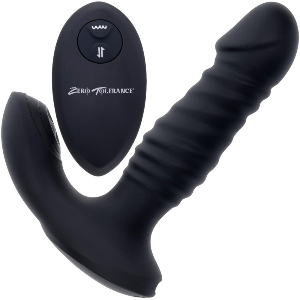 Vibrating Butt Plugs & Probes | Striker Rechargeable Silicone Thrusting & Tapping Anal Vibrator With Remote