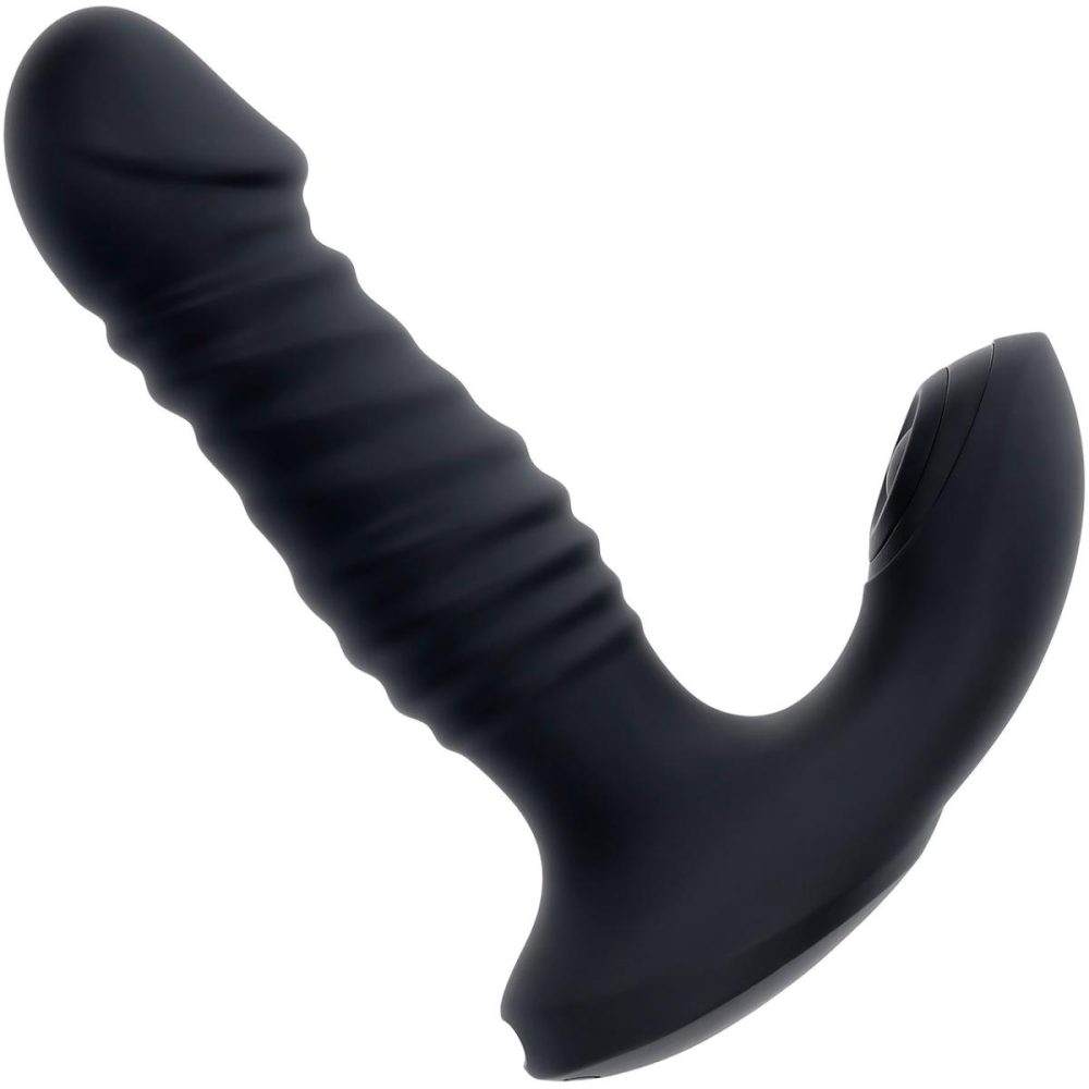 Vibrating Butt Plugs & Probes | Striker Rechargeable Silicone Thrusting & Tapping Anal Vibrator With Remote