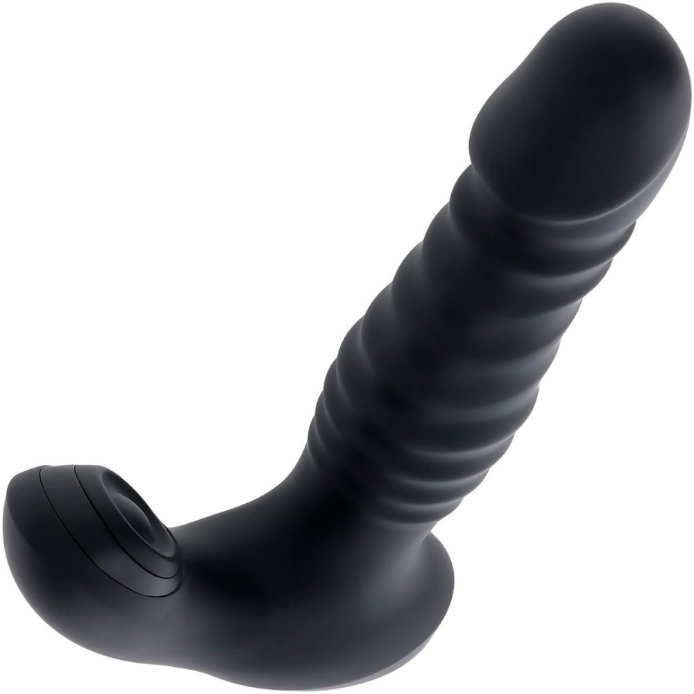 Vibrating Butt Plugs & Probes | Striker Rechargeable Silicone Thrusting & Tapping Anal Vibrator With Remote