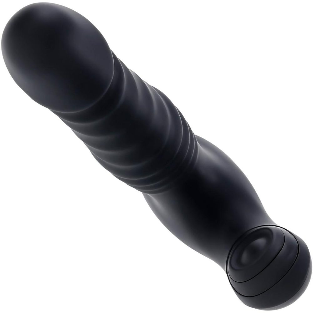 Vibrating Butt Plugs & Probes | Striker Rechargeable Silicone Thrusting & Tapping Anal Vibrator With Remote