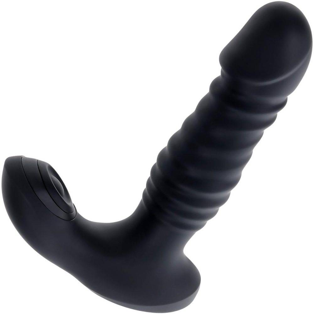 Vibrating Butt Plugs & Probes | Striker Rechargeable Silicone Thrusting & Tapping Anal Vibrator With Remote