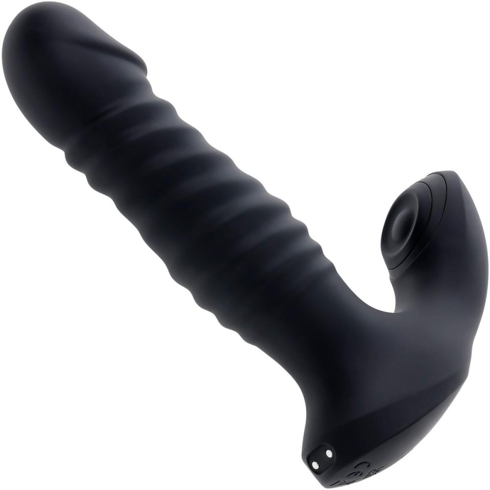 Vibrating Butt Plugs & Probes | Striker Rechargeable Silicone Thrusting & Tapping Anal Vibrator With Remote