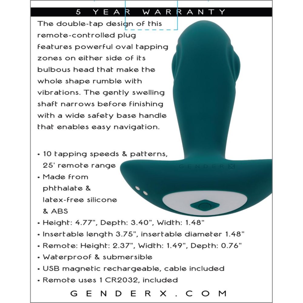 Vibrating Butt Plugs & Probes | Tunnel Tapper Rechargeable Waterproof Silicone Butt Plug With Remote