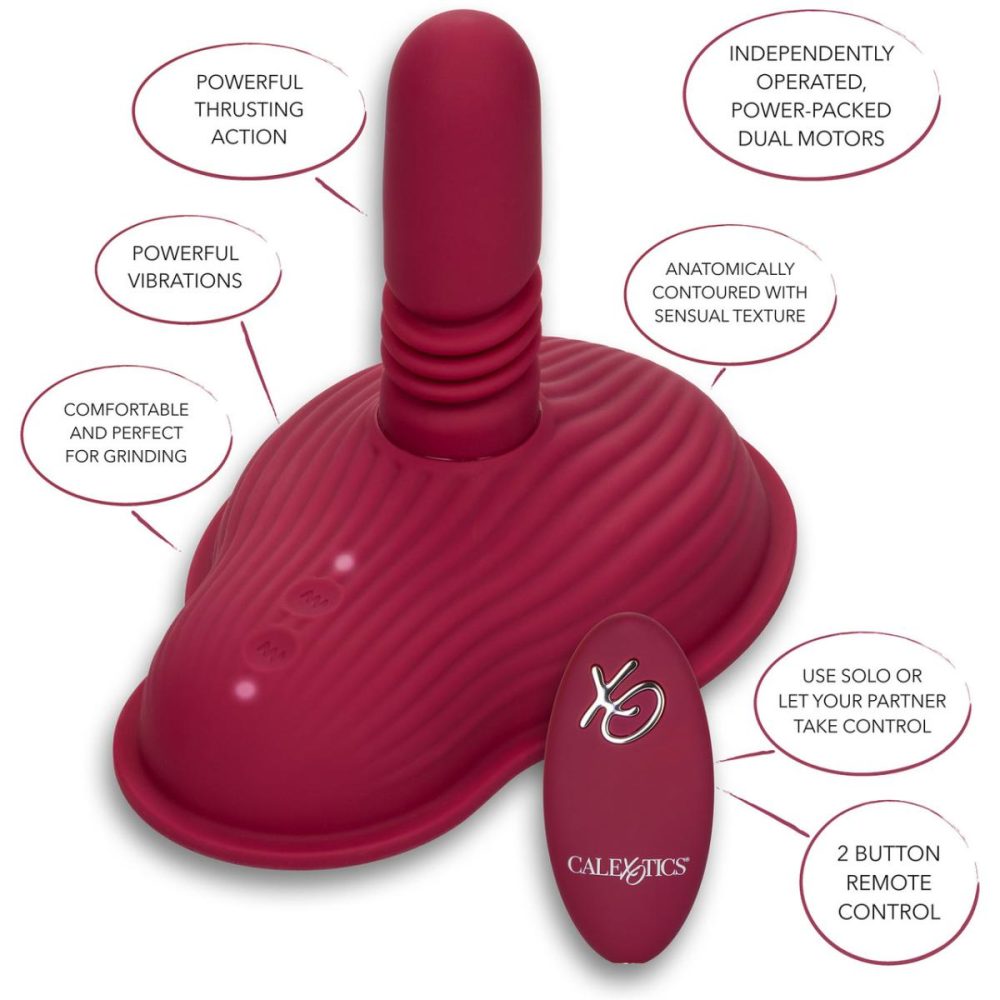 Vibrating Silicone Grinders | Dual Rider Thrust & Grind Silicone Rechargeable Grinding Vibrator With Remote