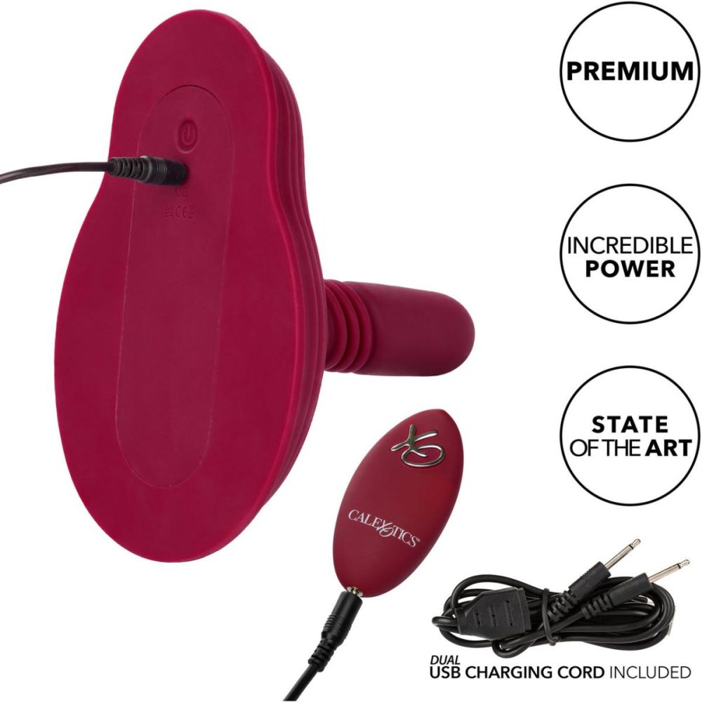 Vibrating Silicone Grinders | Dual Rider Thrust & Grind Silicone Rechargeable Grinding Vibrator With Remote