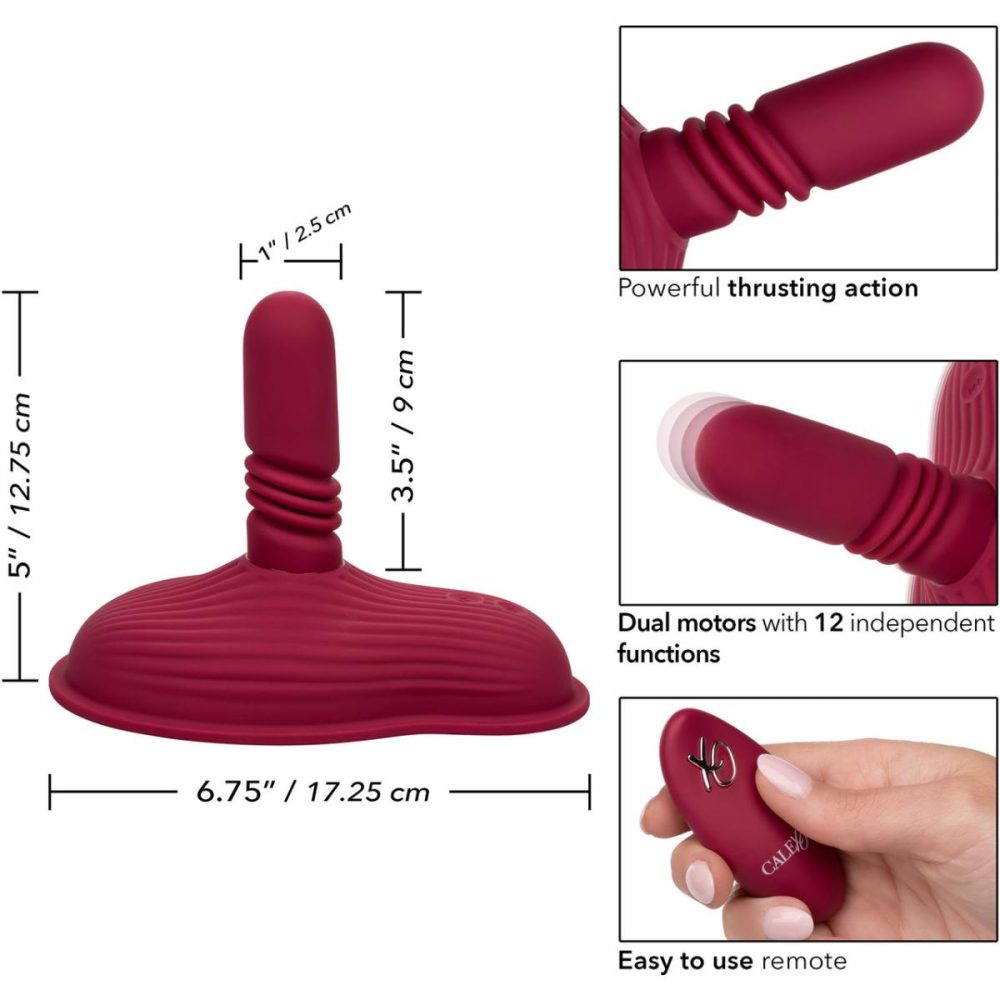 Vibrating Silicone Grinders | Dual Rider Thrust & Grind Silicone Rechargeable Grinding Vibrator With Remote