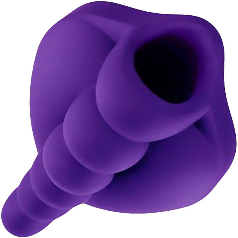 Vibrating Silicone Grinders | Honeybunch Soft Silicone Dildo Base With Vibe Pocket for Harness Play – Purple