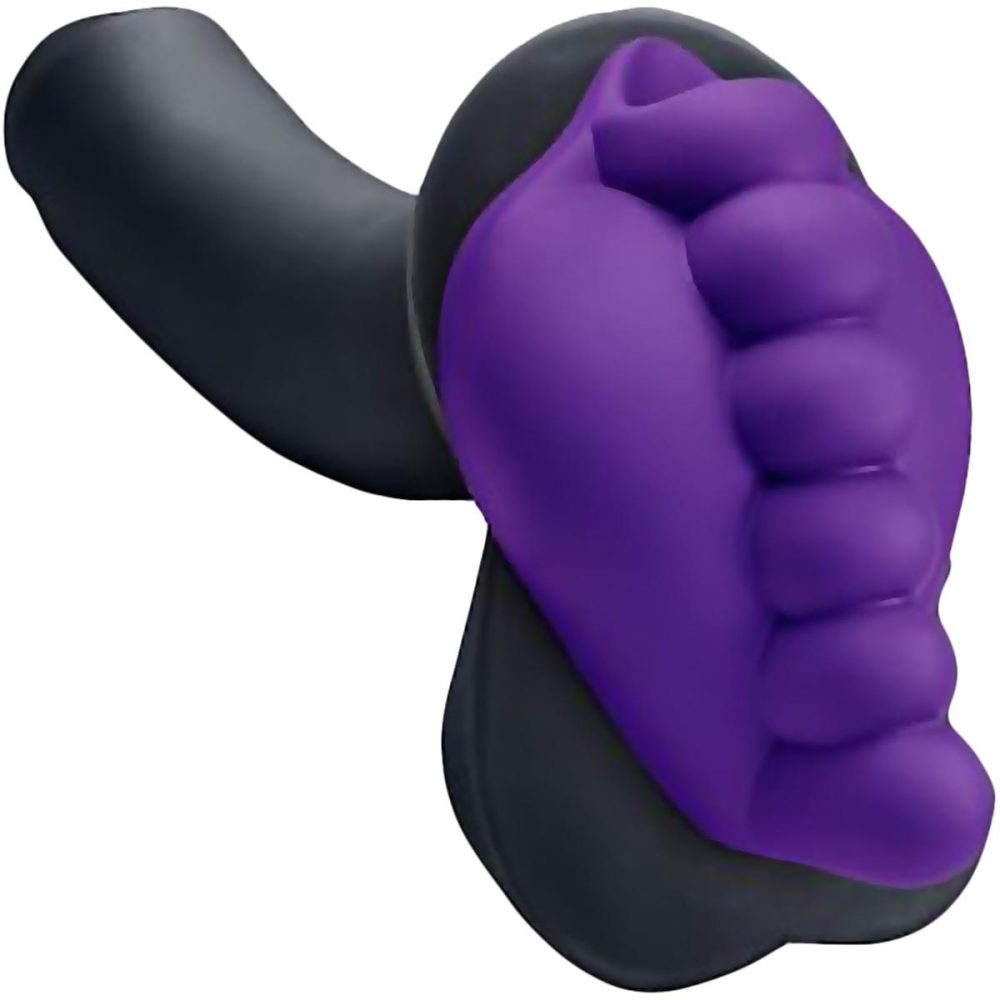 Vibrating Silicone Grinders | Honeybunch Soft Silicone Dildo Base With Vibe Pocket for Harness Play – Purple