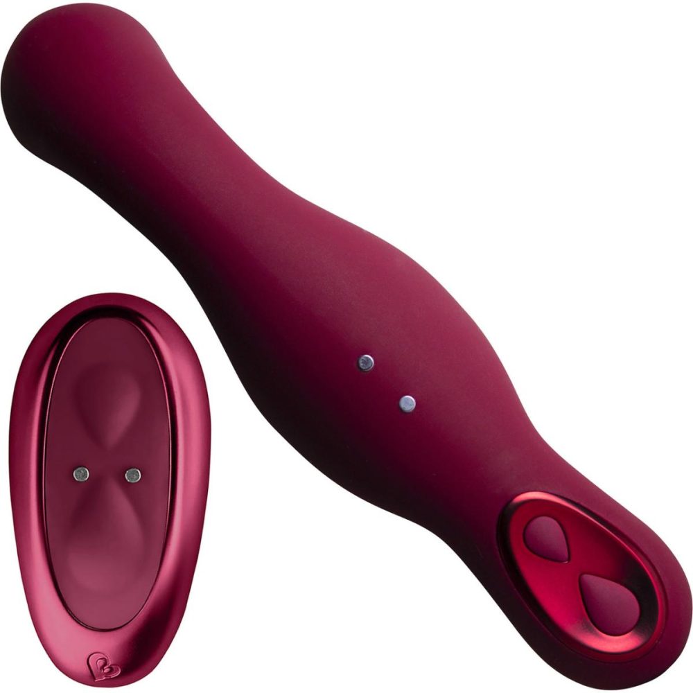 Vibrating Silicone Grinders | Ruby Glow Blush Silicone Ride On Vibrator & Wand Combination With Remote Rocks-Off