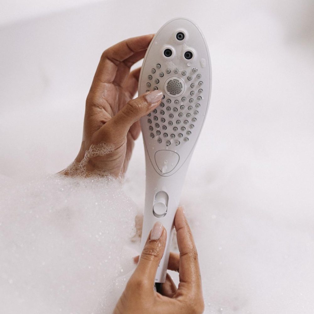 Water Gadgets & Accessories | Wave Shower Head & Water Massage Clitoral Stimulator – White