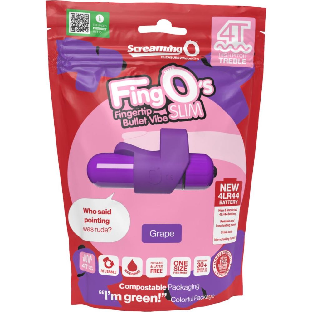 Wearable Vibrators | 4T FingO Slim Silicone Fingertip Bullet Vibrator – Grape