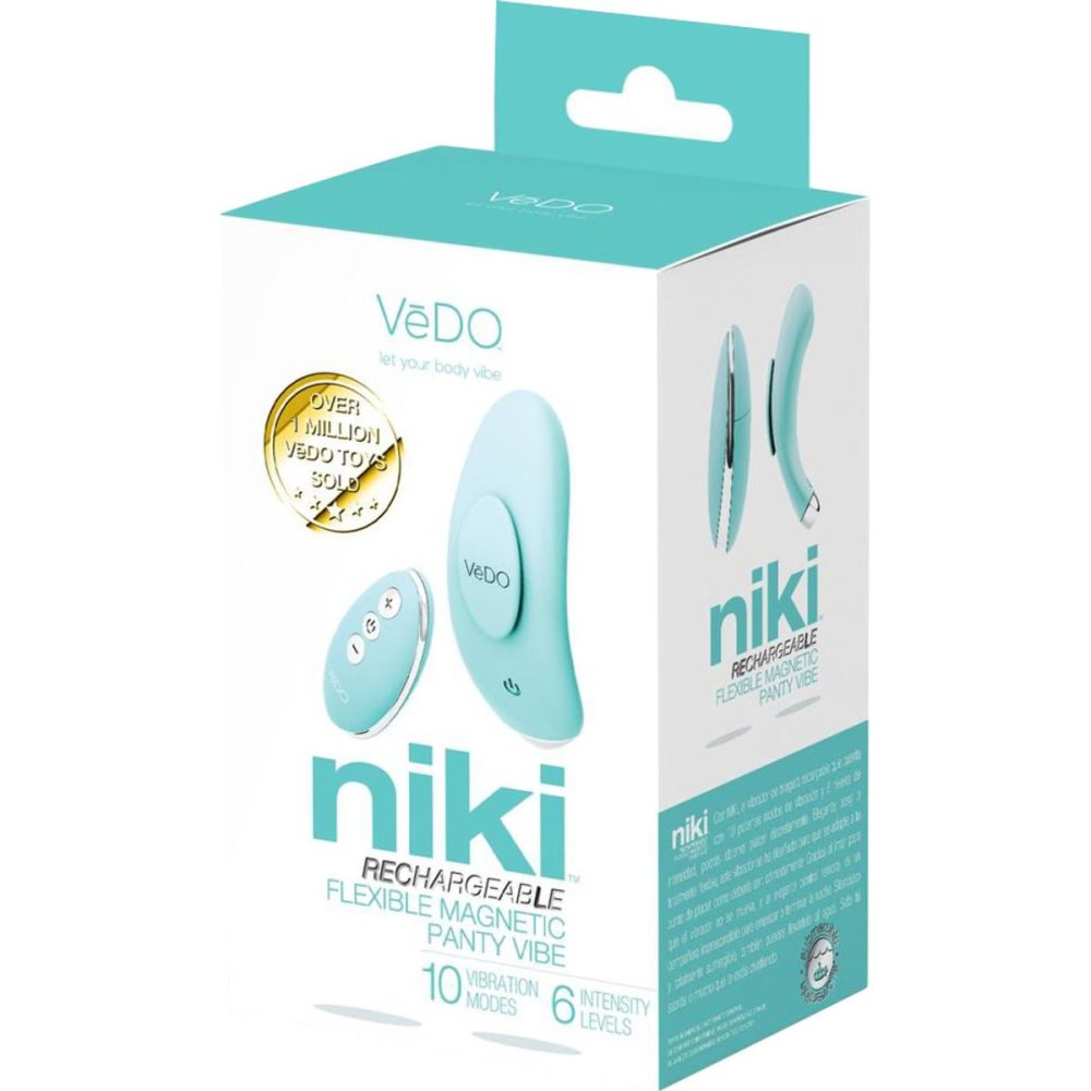 Wearable Vibrators | NIKI Rechargeable Silicone Panty Vibrator by VeDO – Turquoise