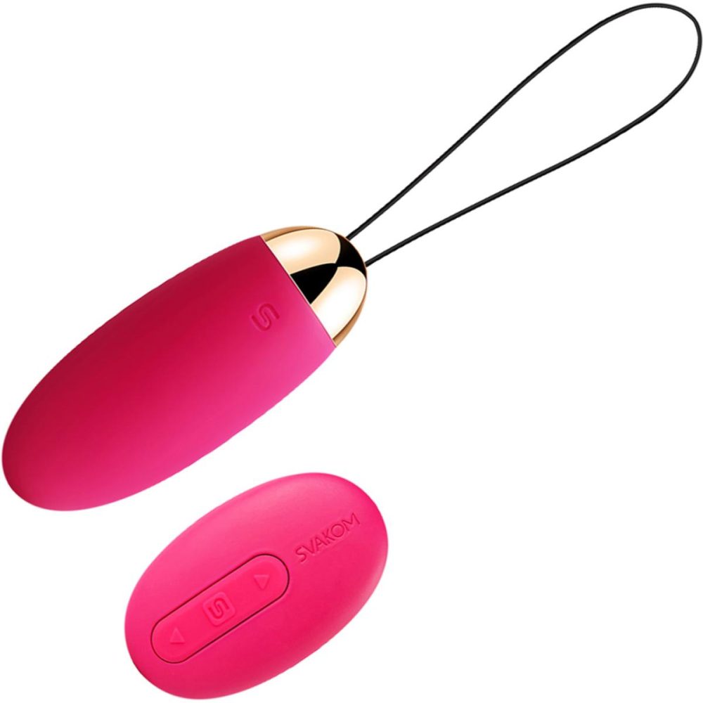 Wearable Vibrators | SVAKOM Elva Remote Controlled Wearable Intelligent Rechargeable Silicone Vibrating Bullet – Pink