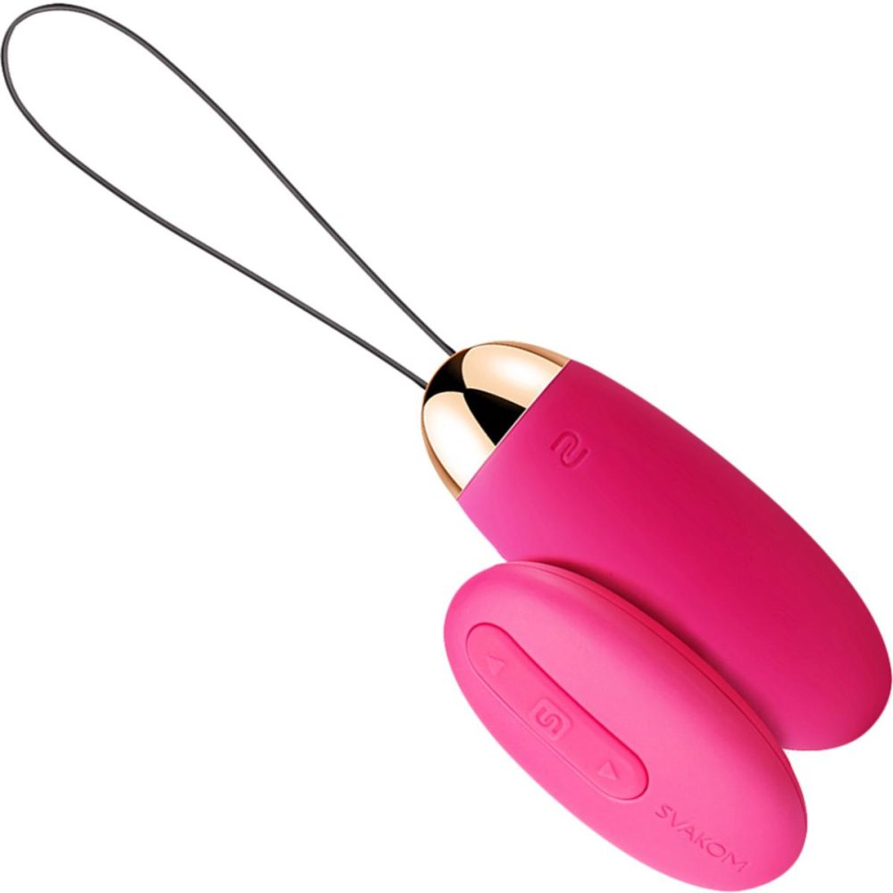 Wearable Vibrators | SVAKOM Elva Remote Controlled Wearable Intelligent Rechargeable Silicone Vibrating Bullet – Pink