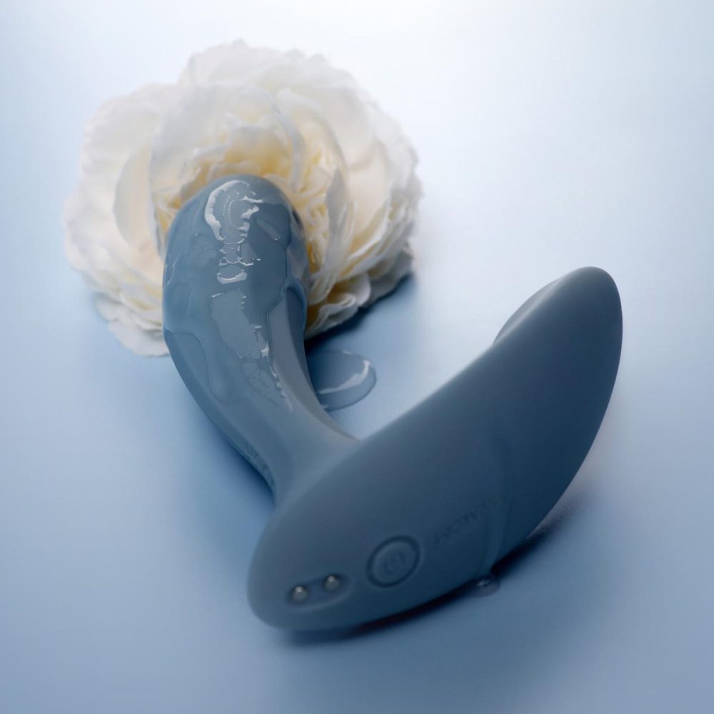 Wearable Vibrators | SVAKOM ERICA Wearable App Controlled Silicone Dual Stimulation Vibrator – Dusty Blue