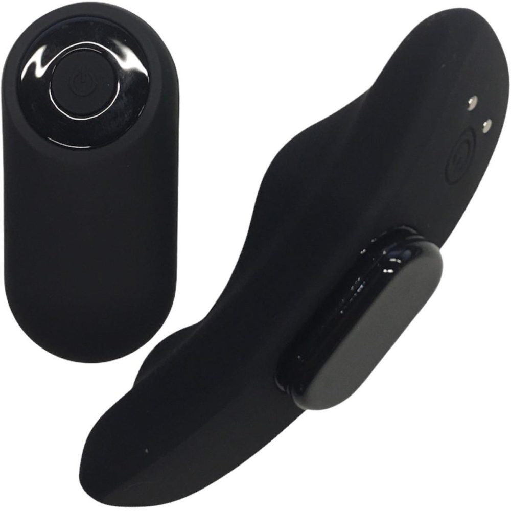 Wearable Vibrators | Temptasia Remote Control Silicone Rechargeable Panty Vibe – Black