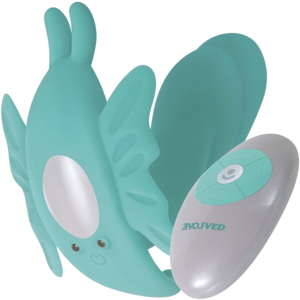 Wearable Vibrators | The Butterfly Effect Clitoral & G-Spot Teal Wearable Remote Vibrator