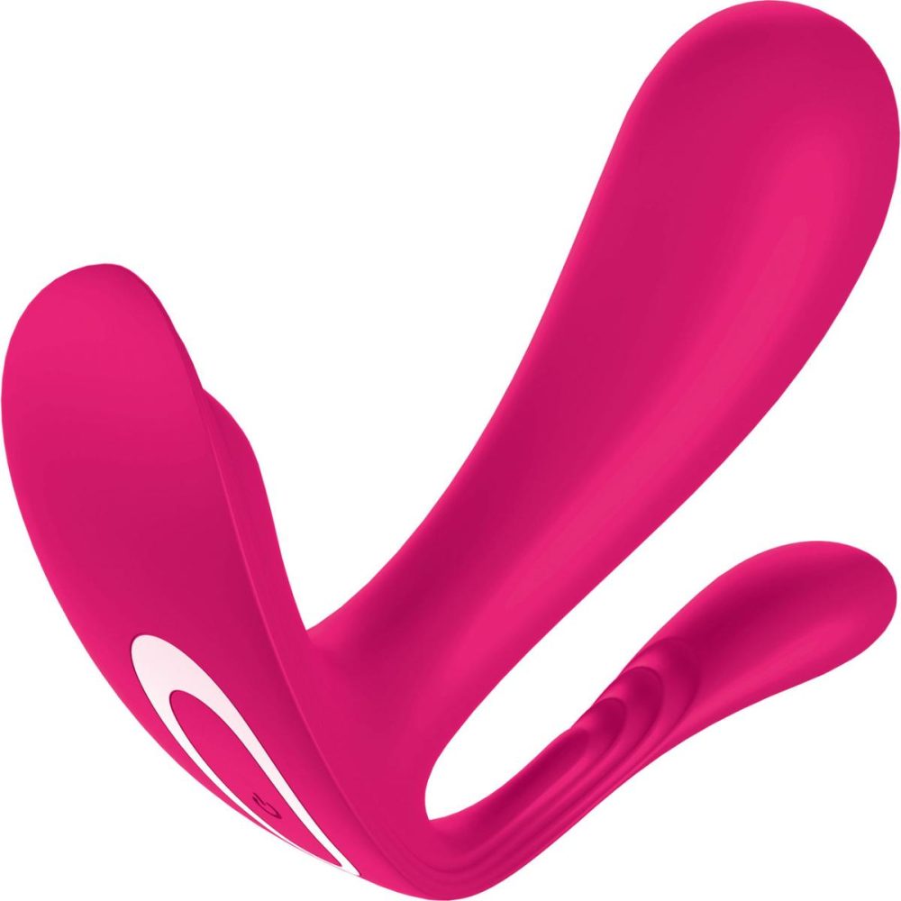 Wearable Vibrators | Top Secret+ Rechargeable Wearable App Enabled 12-Function Triple Stimulation Vibrator – Pink