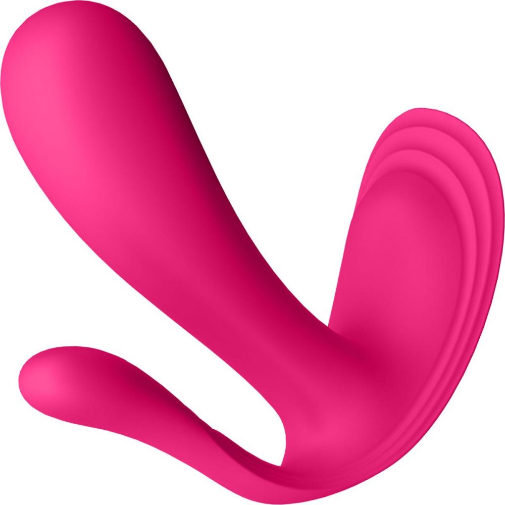 Wearable Vibrators | Top Secret+ Rechargeable Wearable App Enabled 12-Function Triple Stimulation Vibrator – Pink