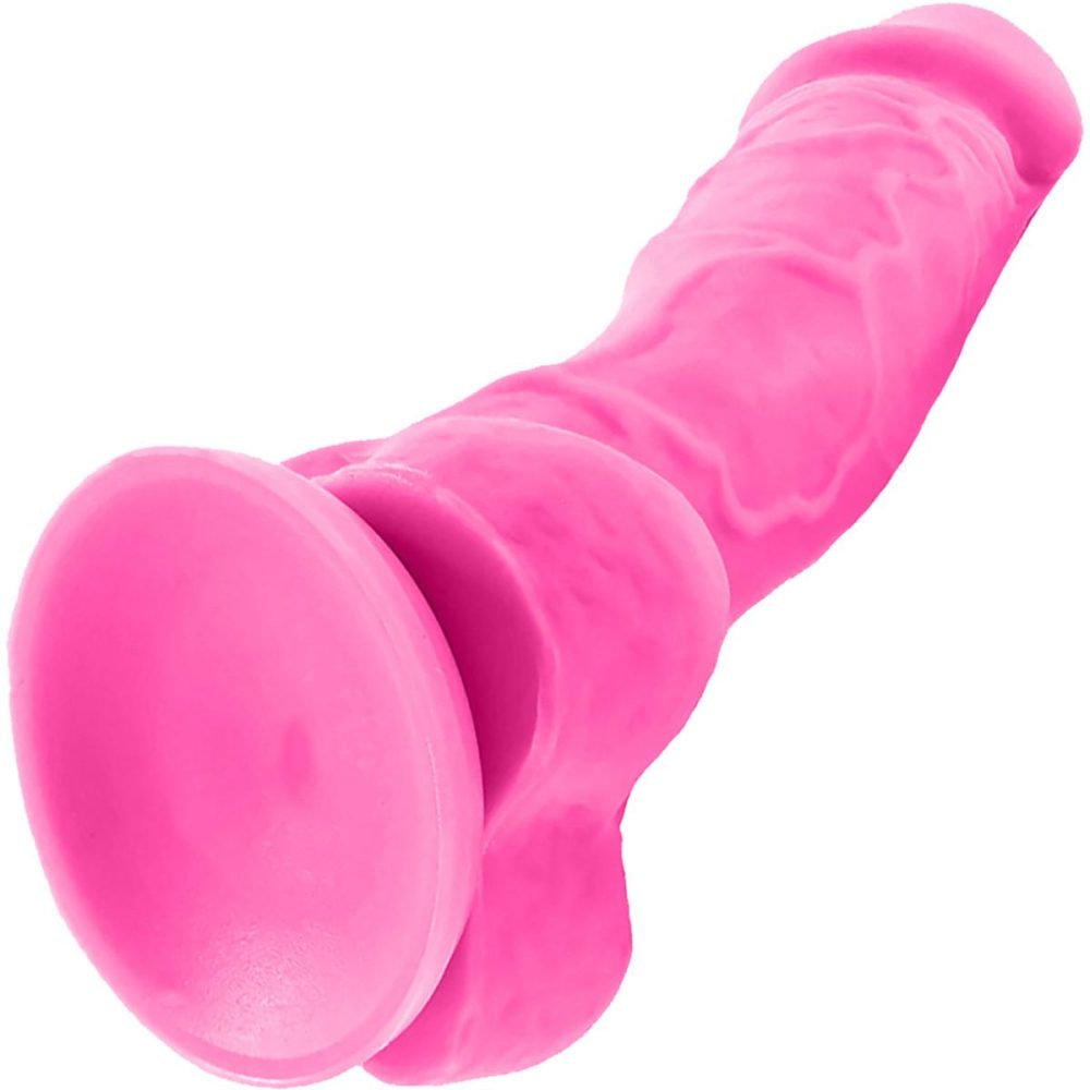 Dual Density Dildos | Colours Dual Density 5 Inch Silicone Suction Cup Dildo – Pink