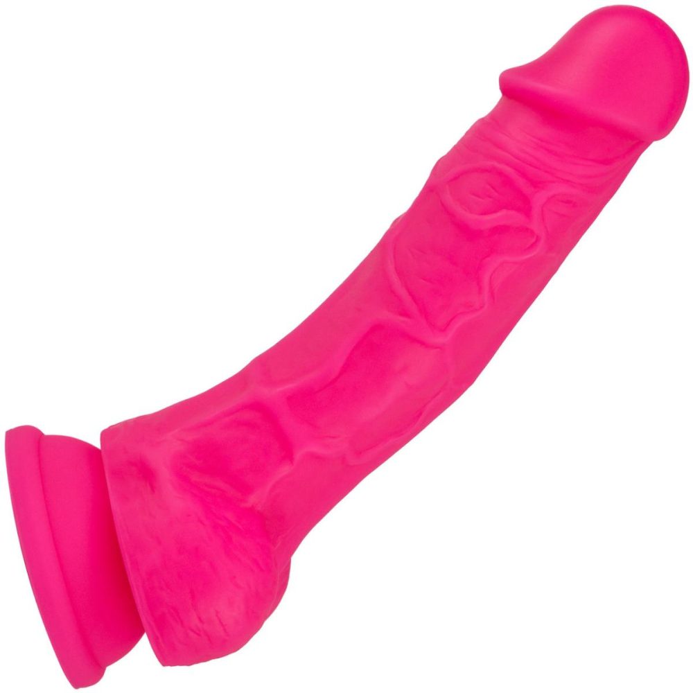 Dual Density Dildos | Neo Elite 7.5 Inch Dual Density Realistic Silicone Dildo With Balls by – Neon Pink