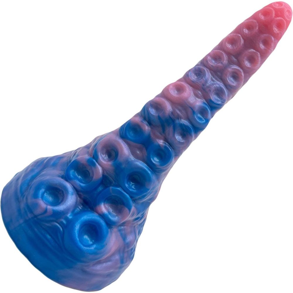 Fantasy Dildos | BIG Daddy Davy The Sucker Large 7.25" Platinum Silicone Fantasy Dildo – Borealis