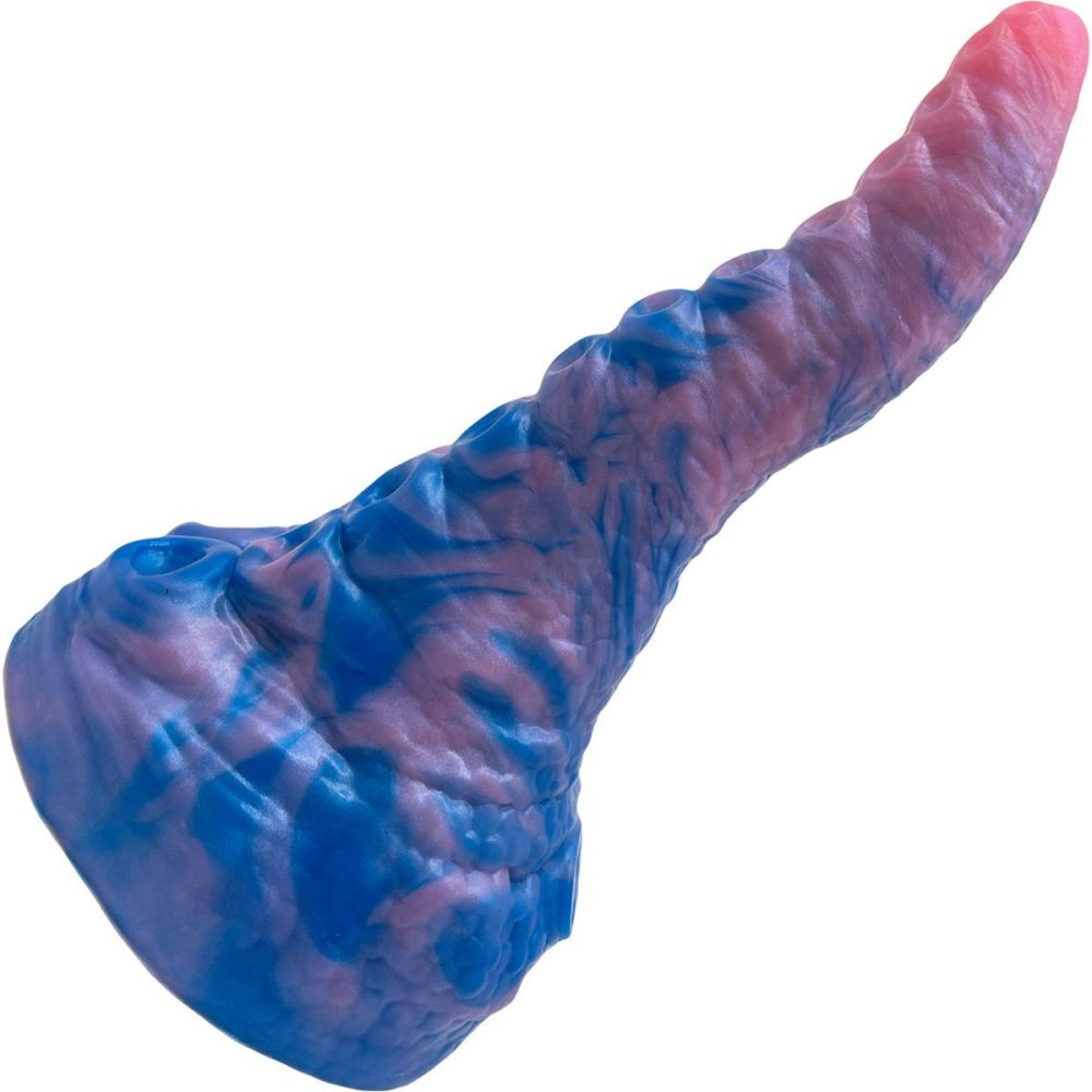 Fantasy Dildos | BIG Daddy Davy The Sucker Large 7.25" Platinum Silicone Fantasy Dildo – Borealis