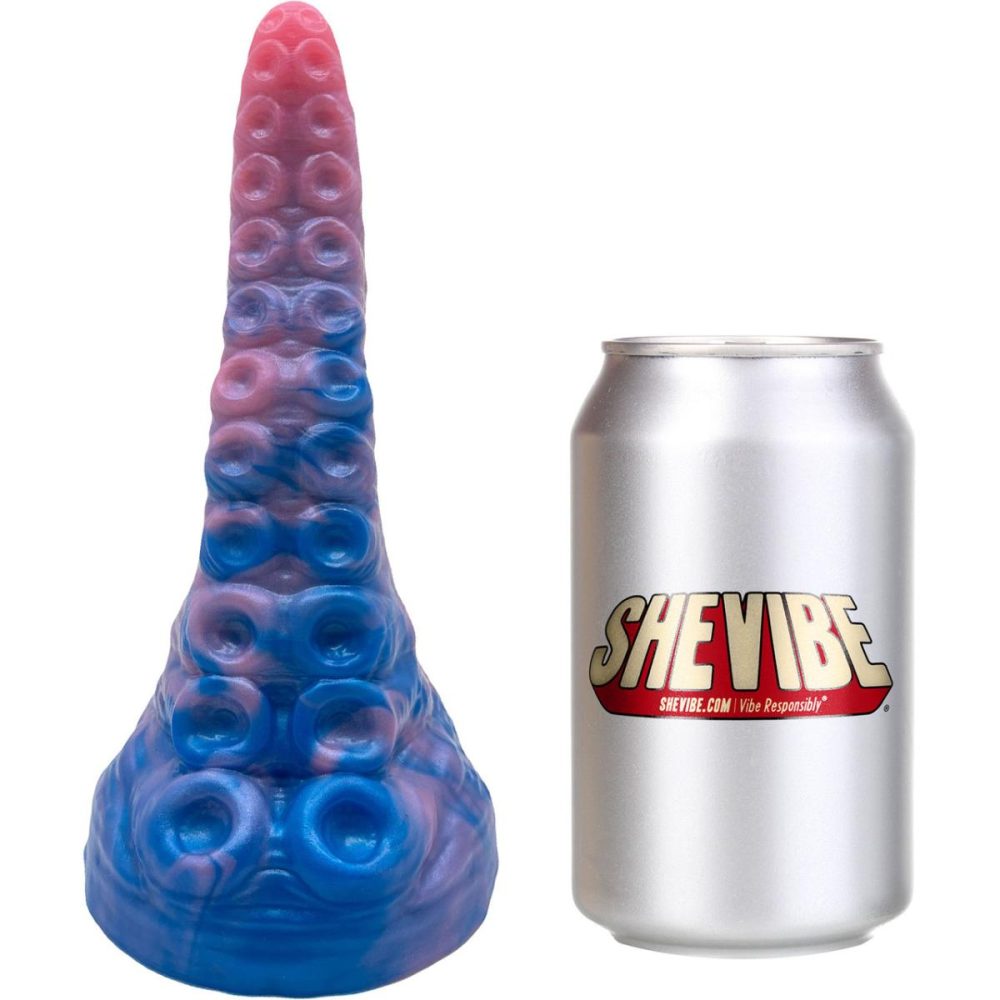 Fantasy Dildos | BIG Daddy Davy The Sucker Large 7.25" Platinum Silicone Fantasy Dildo – Borealis