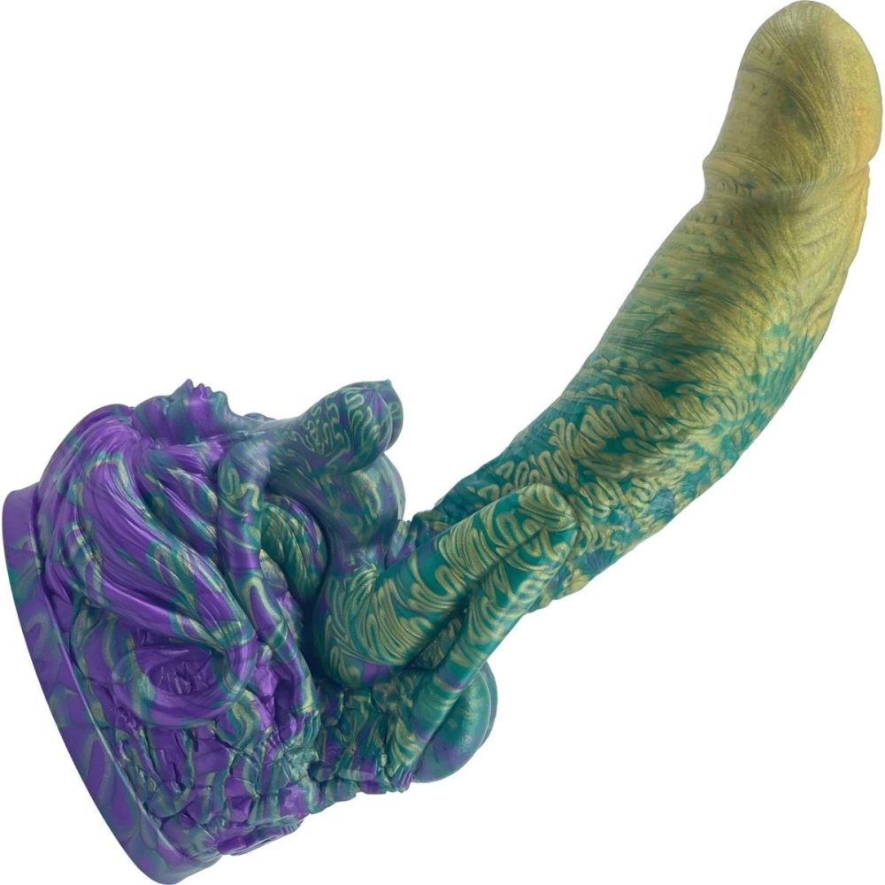 Fantasy Dildos | The Siren 9.5" Silicone Fantasy Dildo With Grinder – Mardi Gras