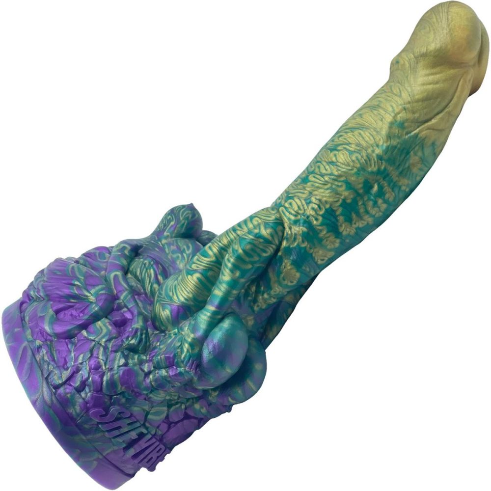 Fantasy Dildos | The Siren 9.5" Silicone Fantasy Dildo With Grinder – Mardi Gras