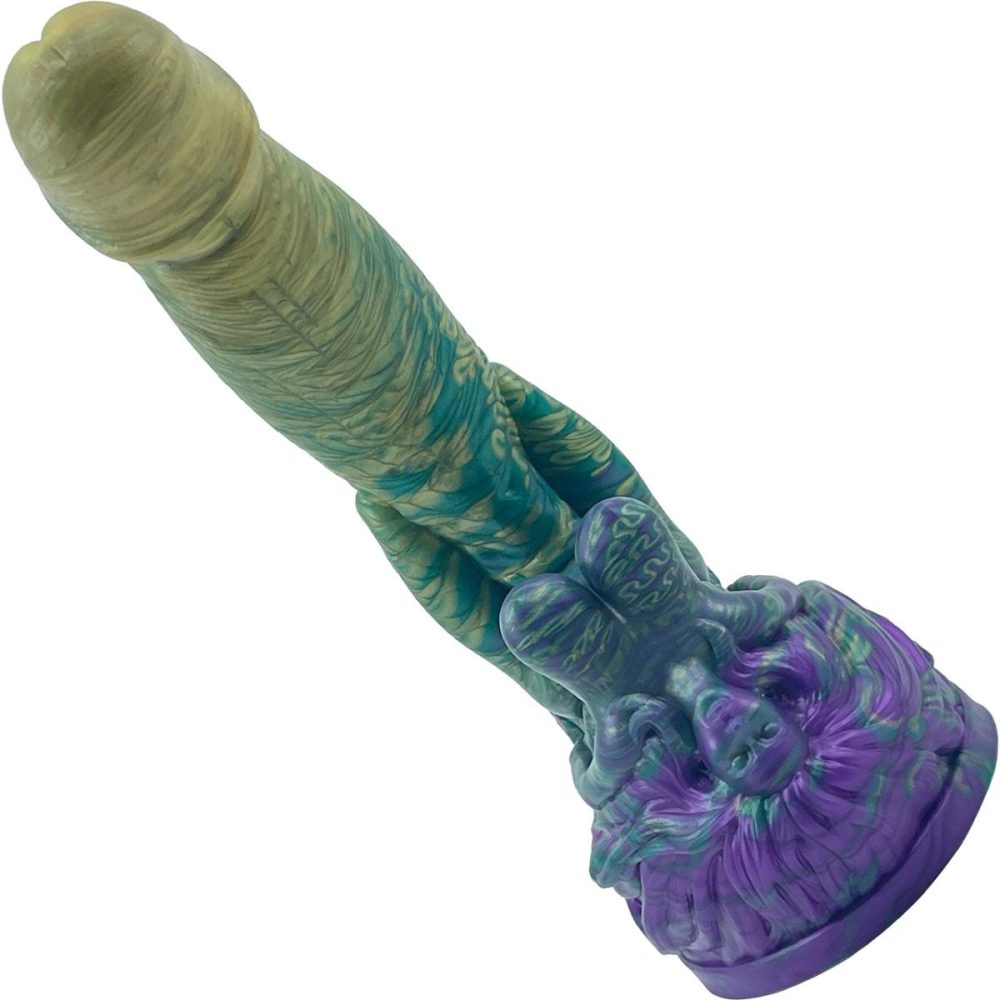 Fantasy Dildos | The Siren 9.5" Silicone Fantasy Dildo With Grinder – Mardi Gras