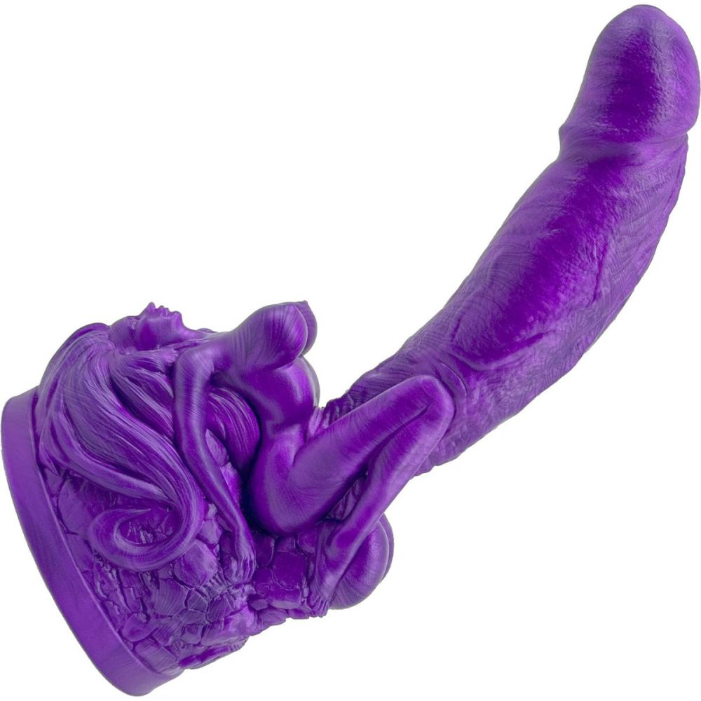 Fantasy Dildos | The Siren 9.5" Silicone Fantasy Dildo With Grinder – Purple Abyss