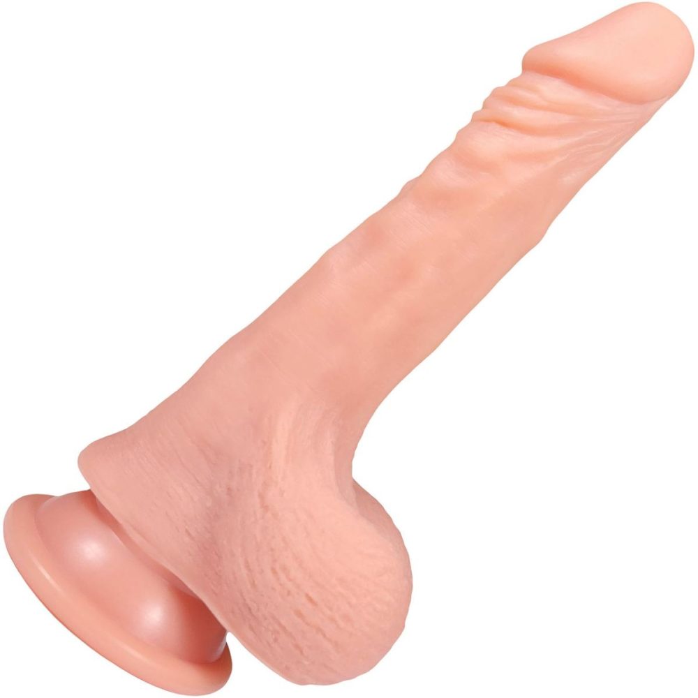 Realistic Dildos | The Hookup 5.25 Inch Silicone Realistic Dildo With Balls & Suction Cup Base – Vanilla