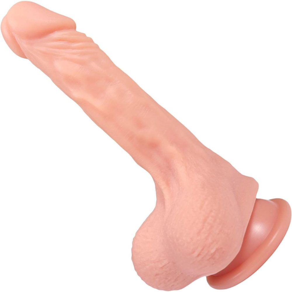 Realistic Dildos | The Hookup 5.25 Inch Silicone Realistic Dildo With Balls & Suction Cup Base – Vanilla