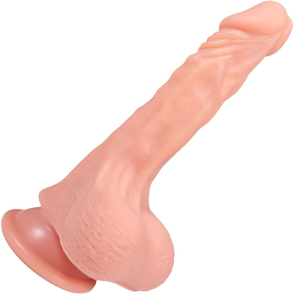 Realistic Dildos | The Hookup 5.25 Inch Silicone Realistic Dildo With Balls & Suction Cup Base – Vanilla