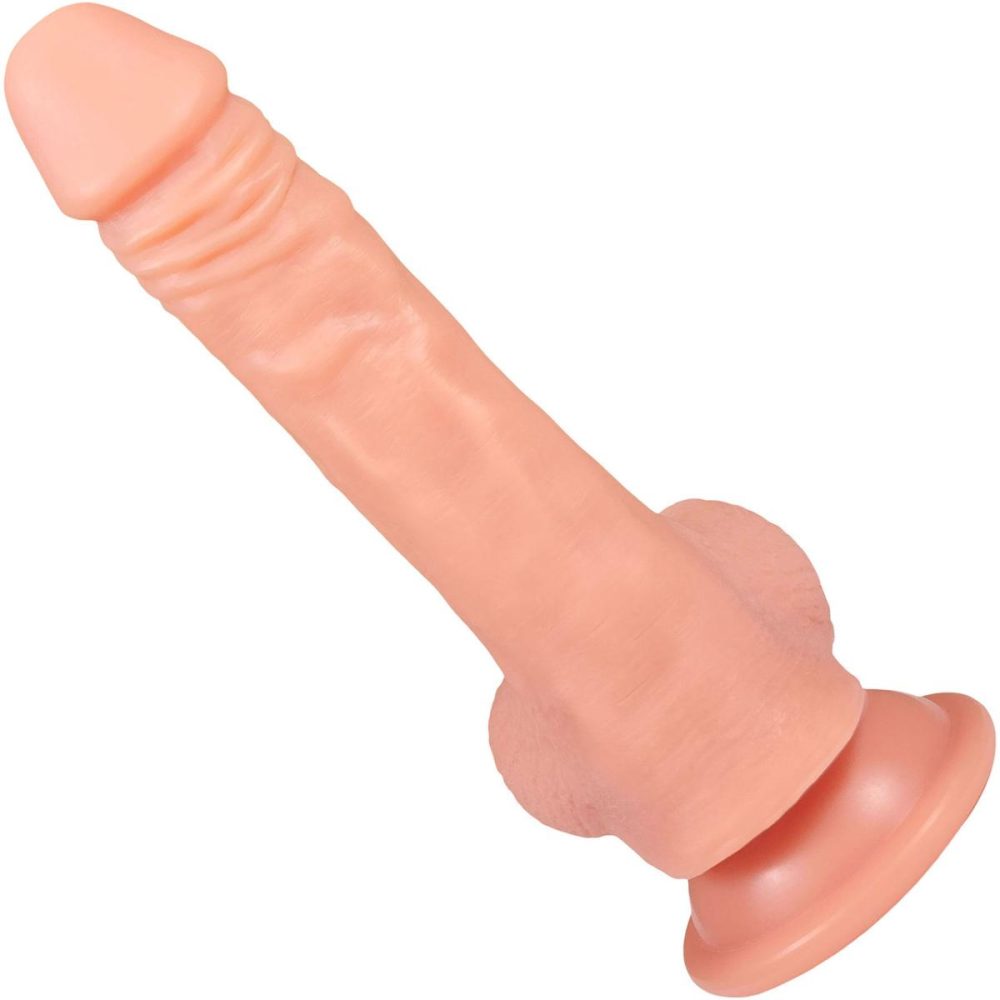 Realistic Dildos | The Hookup 5.25 Inch Silicone Realistic Dildo With Balls & Suction Cup Base – Vanilla