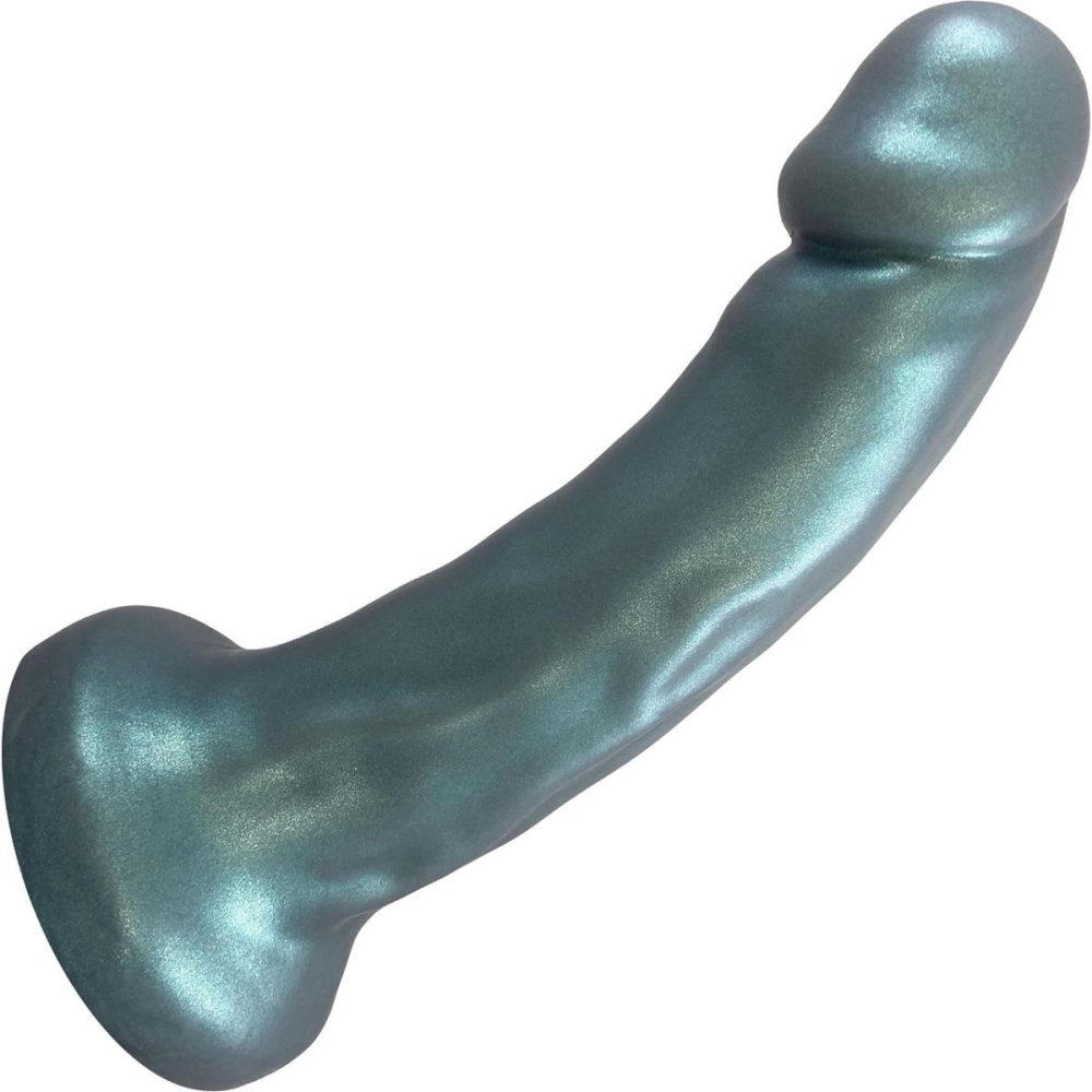 Semi-Realistic Dildos | Android Trinity 7" Triple Density Silicone Dildo With Suction Cup Base – Blue Steel