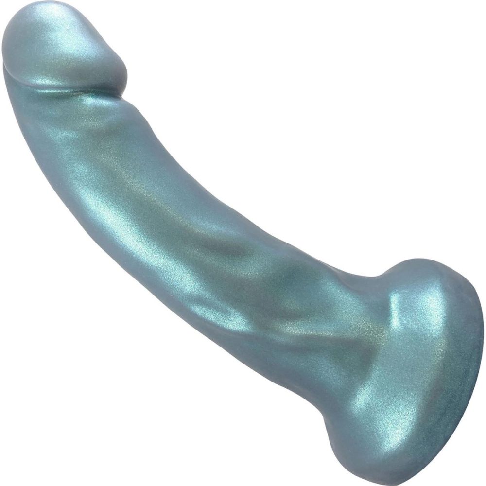 Semi-Realistic Dildos | Android Trinity 7" Triple Density Silicone Dildo With Suction Cup Base – Blue Steel