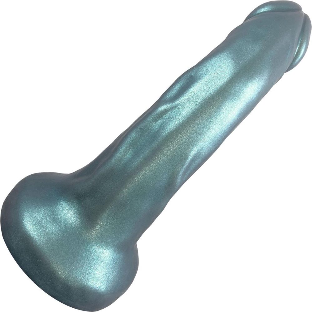 Semi-Realistic Dildos | Android Trinity 7" Triple Density Silicone Dildo With Suction Cup Base – Blue Steel