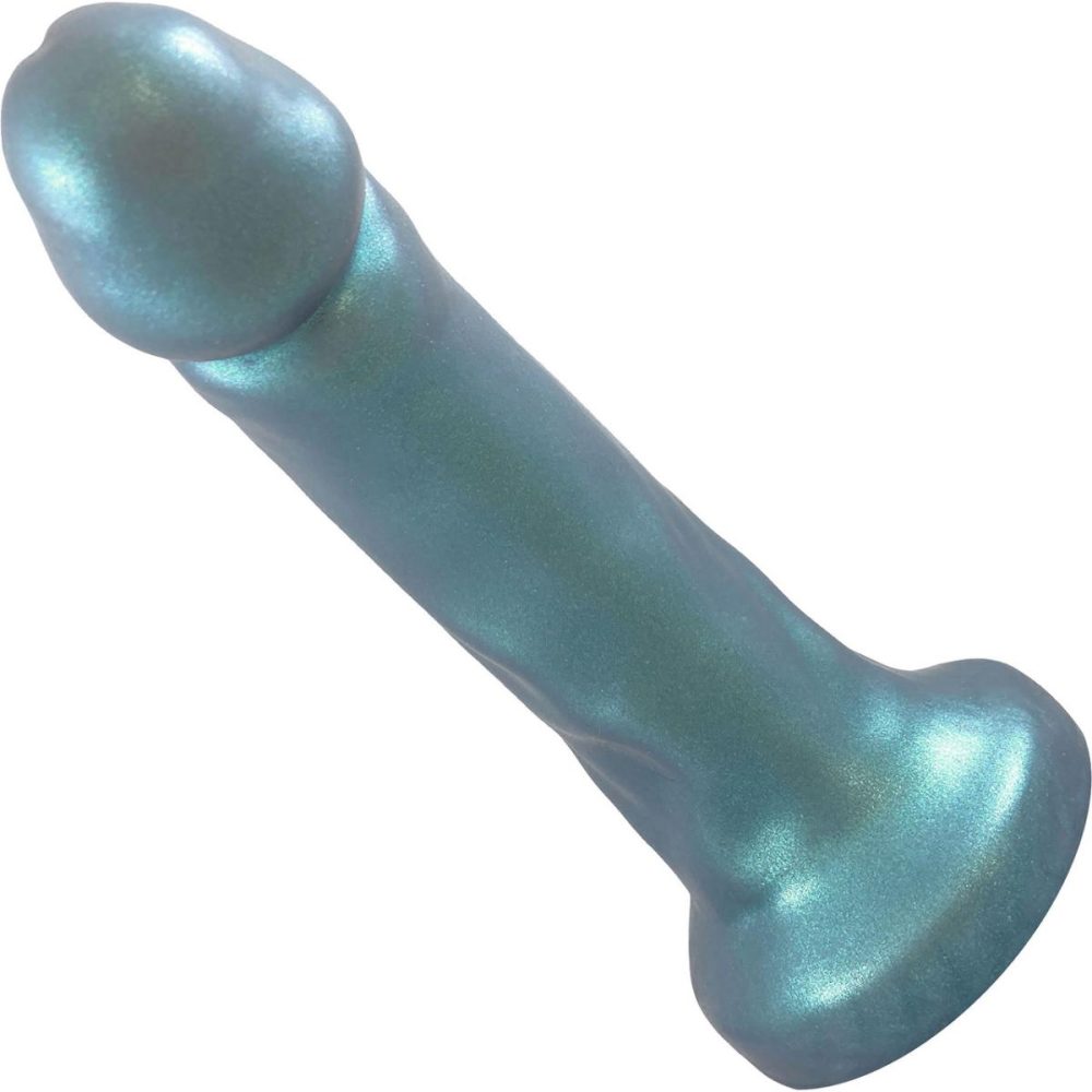 Semi-Realistic Dildos | Android Trinity 7" Triple Density Silicone Dildo With Suction Cup Base – Blue Steel