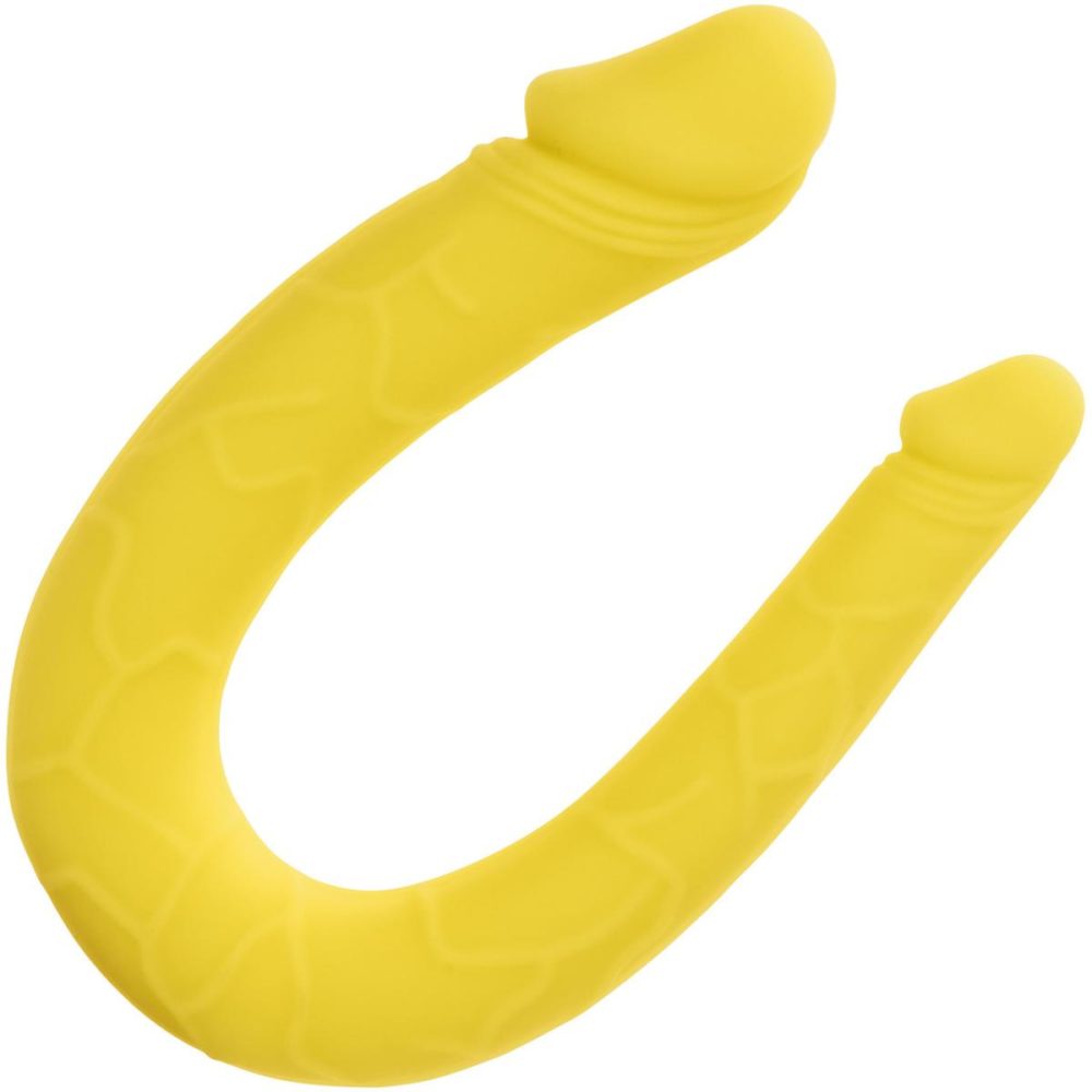 Double Dildos | Boundless AC/DC Dong Silicone Double Dildo – Yellow