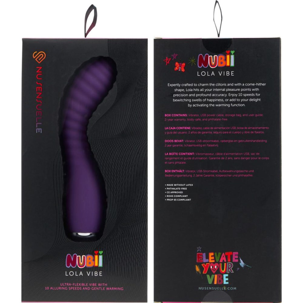 G-Spot Vibrators | Nubii Lola Rechargeable Waterproof Silicone Warming G-Spot Vibrator Nu Sensuelle – Purple