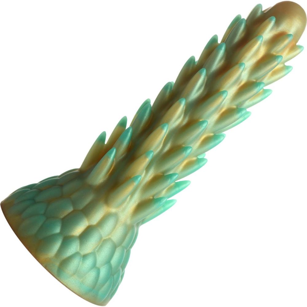 Harness Compatible Dildos | Stegosaurus Spiky Reptile 7.5" Silicone Suction Cup Dildo