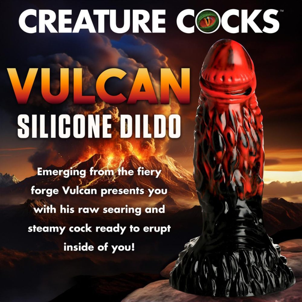 Harness Compatible Dildos | Vulcan 8.75" Silicone Suction Cup Dildo With Balls