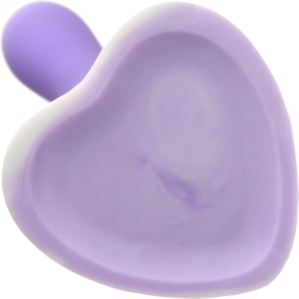 Non-Phallic Dildos | Simply Sweet Slim 7" Silicone G-Spot Suction Cup Dildo – Purple & White