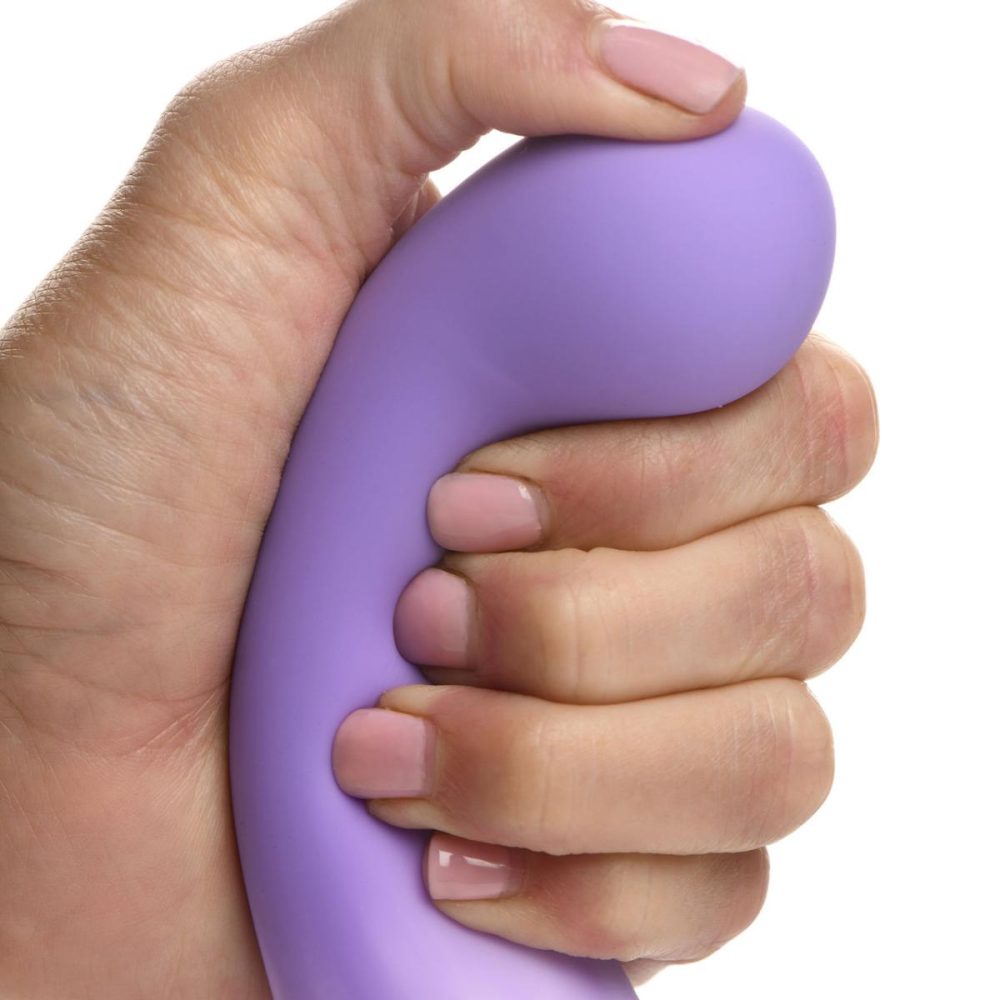 Non-Phallic Dildos | Simply Sweet Slim 7" Silicone G-Spot Suction Cup Dildo – Purple & White