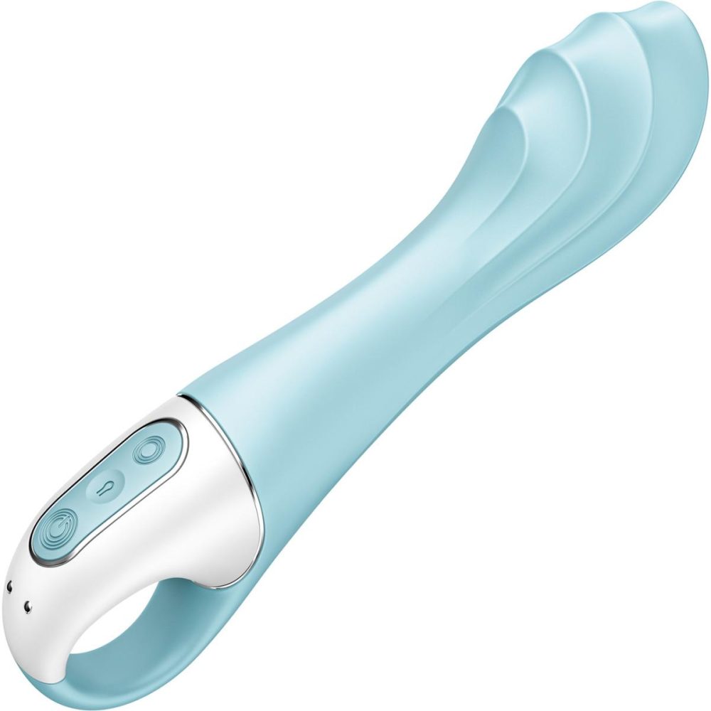 G-Spot Vibrators | Air Pump Vibrator 5+ App Enabled Inflatable 12-Function G-Spot Vibrator – Blue