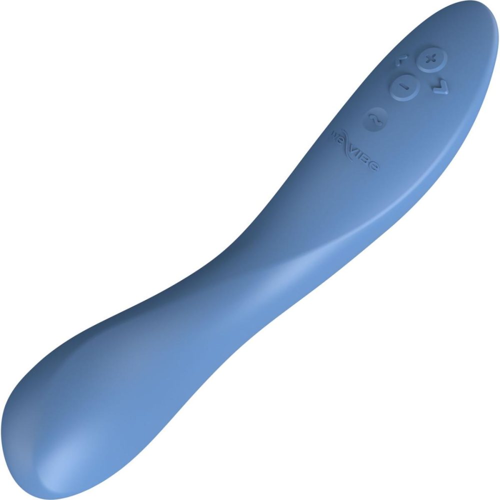 G-Spot Vibrators | Rave 2 Twisted Pleasure Silicone Rechargeable Adjustable G-Spot Vibrator – Muted Blue