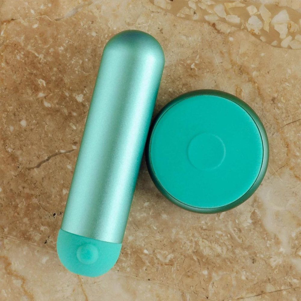 Remote Control Vibrators | JimmyJane Mini Chroma Rechargeable Aluminum Waterproof Bullet Vibrator With Remote – Teal